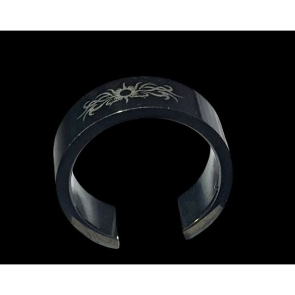 Black Stainless Steel Tribal Sun Design 316L Ring Size 10 1/2 - Picture 8 of 16